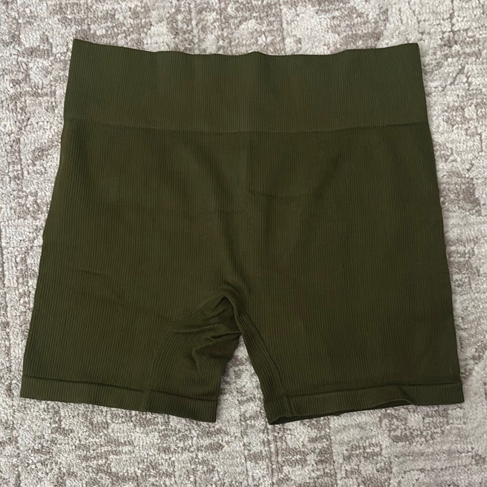 Olive Green Women's Stretchy Shorts